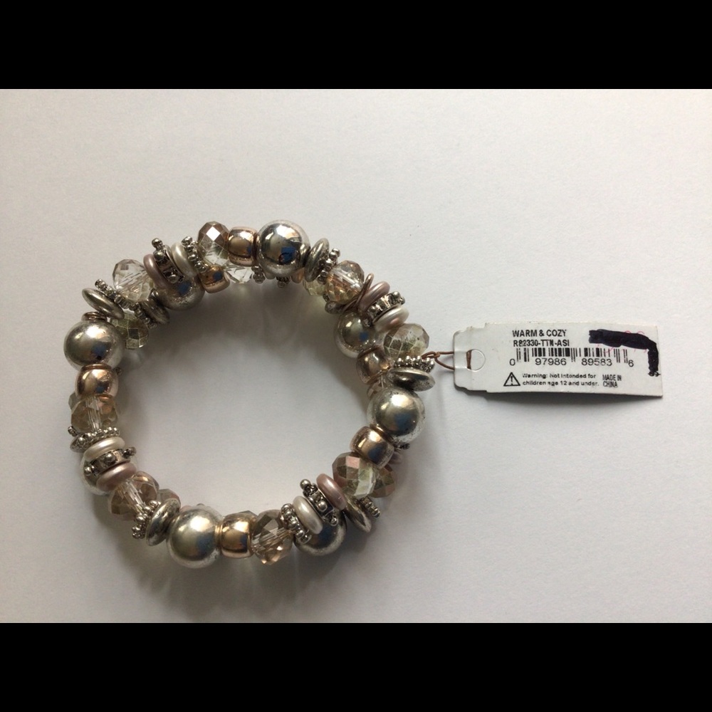 Ruby Rd. Stretch double bead bracelet. - Picture 2 of 3